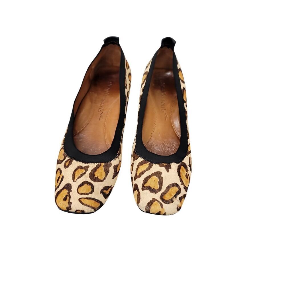 Gentle Souls Leopard Print CALFSKIN  Mini Wedge shoe SIZE 8.5 M